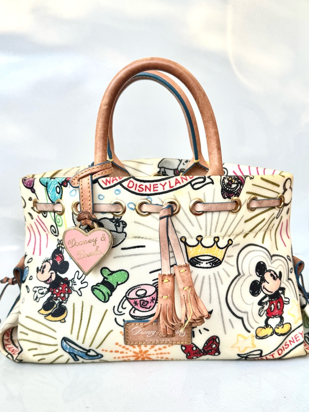 Dooney & Bourke Disney Disneyland Cream Canvas Bag